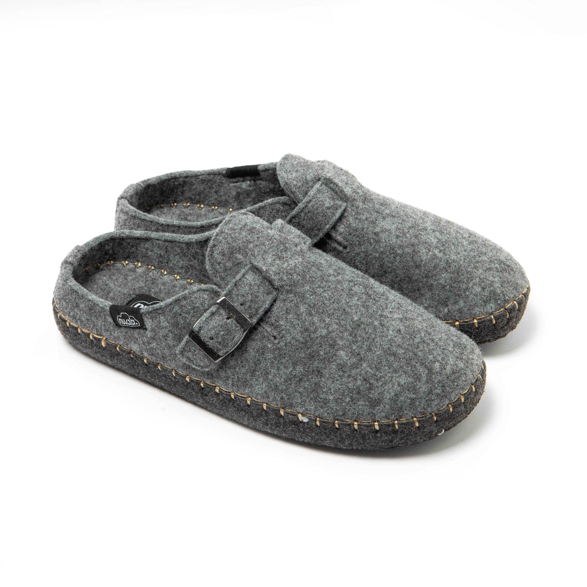 Slippers Nuvola grijs Gevoerde rubberen zolen 3/7