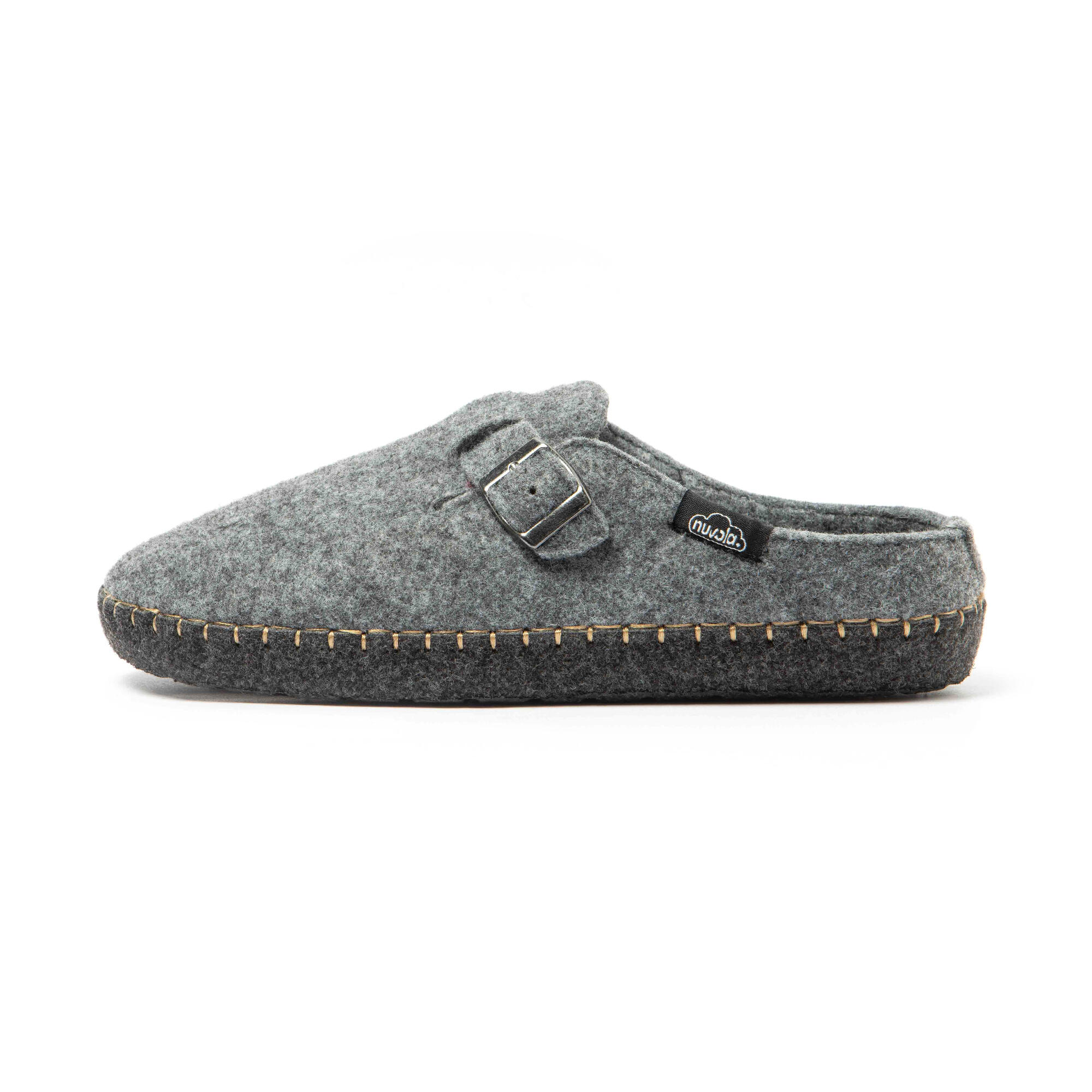 Slippers Nuvola grijs Gevoerde rubberen zolen 4/7