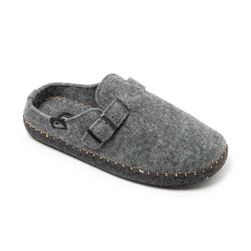 Chaussons unisex Nuvola gris Semelles en caoutchouc