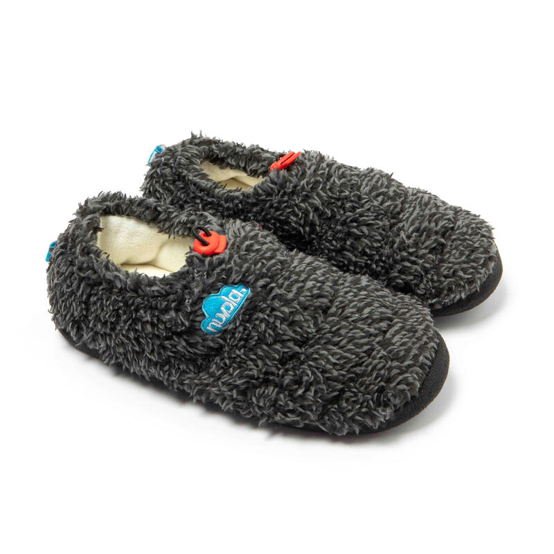 Chaussons unisex Nuvola noir Semelles en caoutchouc