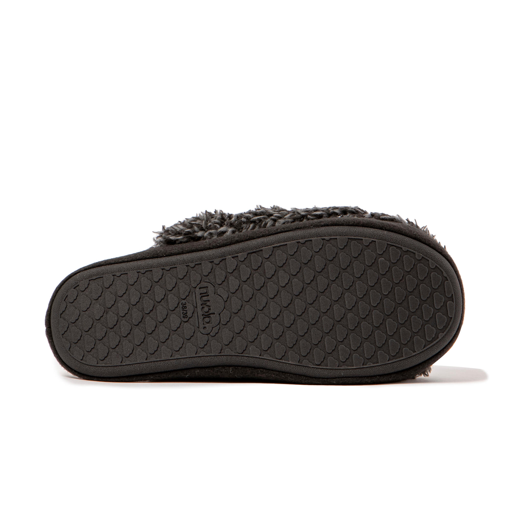 Pantofole Nuvola nere imbottite con suola in gomma 5/7