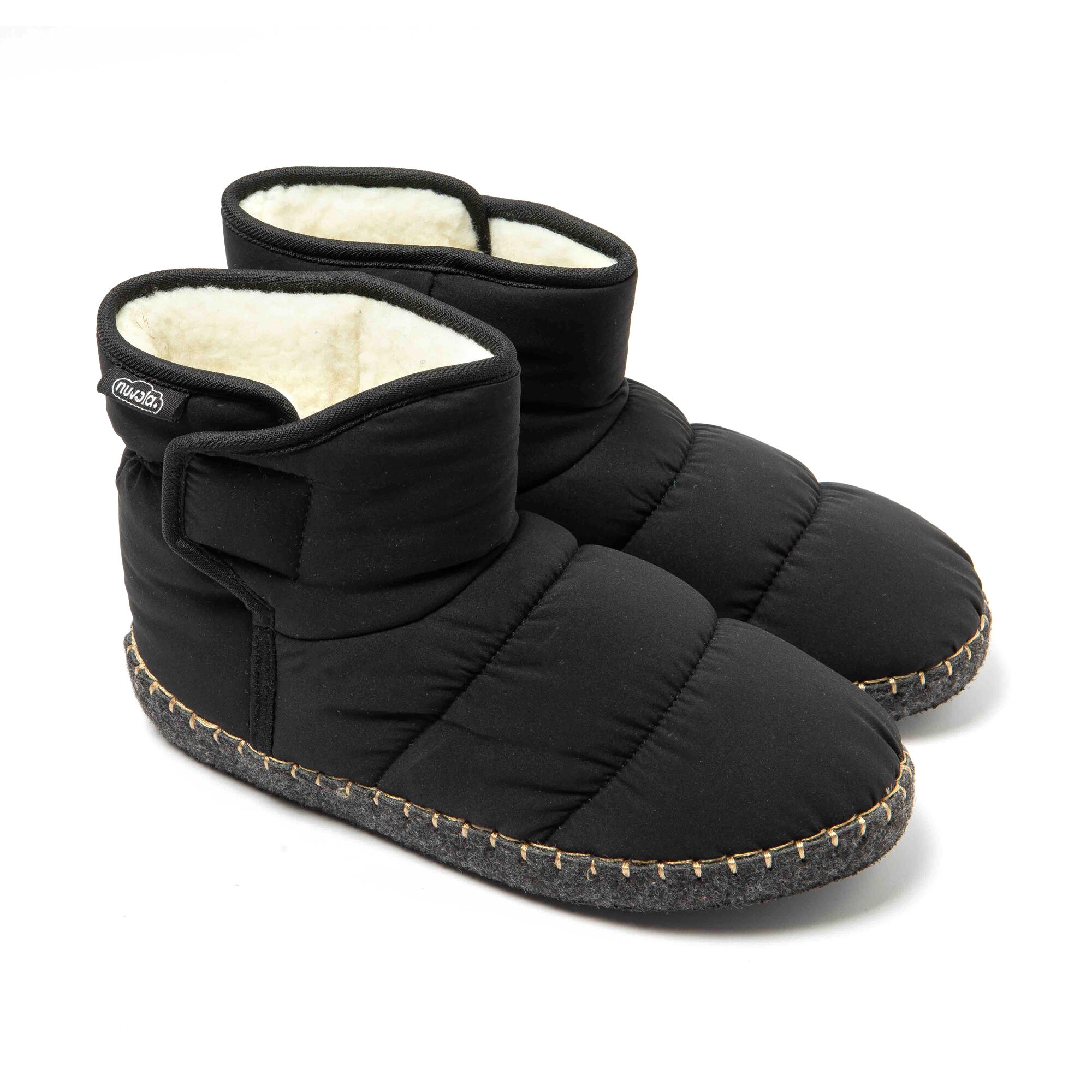 Chaussons unisex Nuvola noir Semelles en gomme 3/7