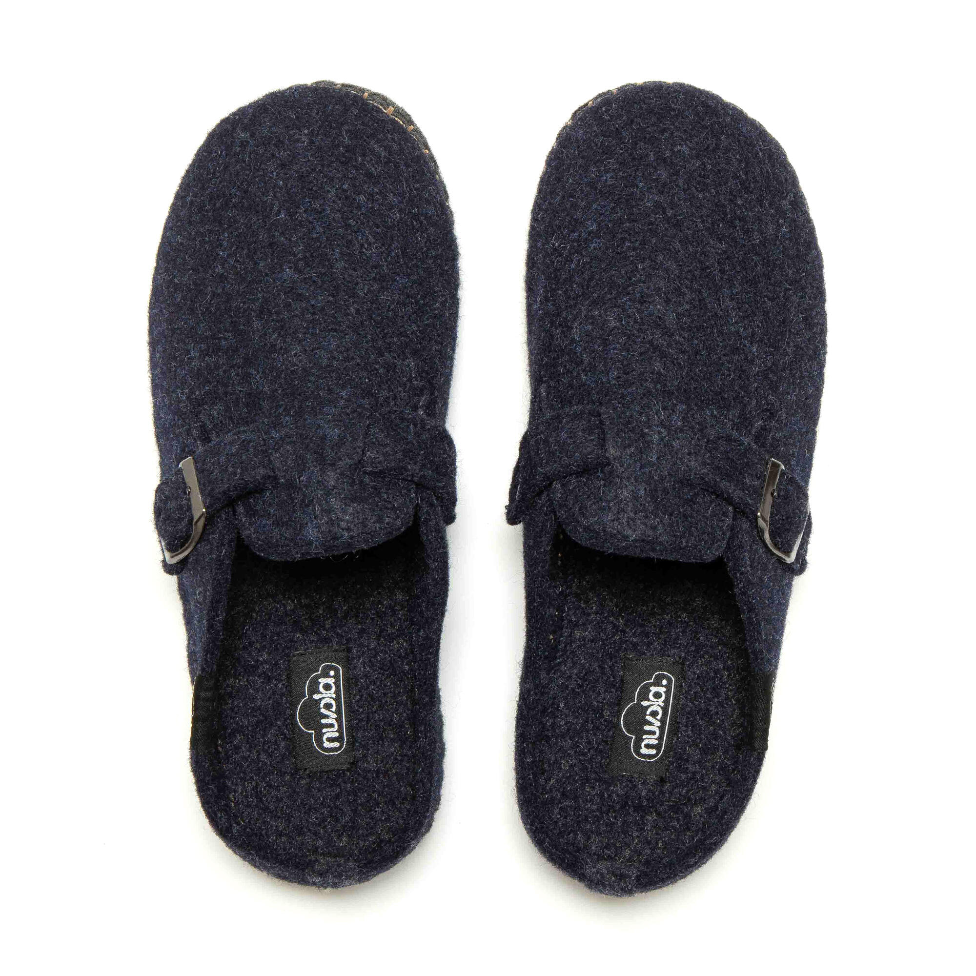 Pantofole Nuvola blu imbottite con suola in gomma 7/7