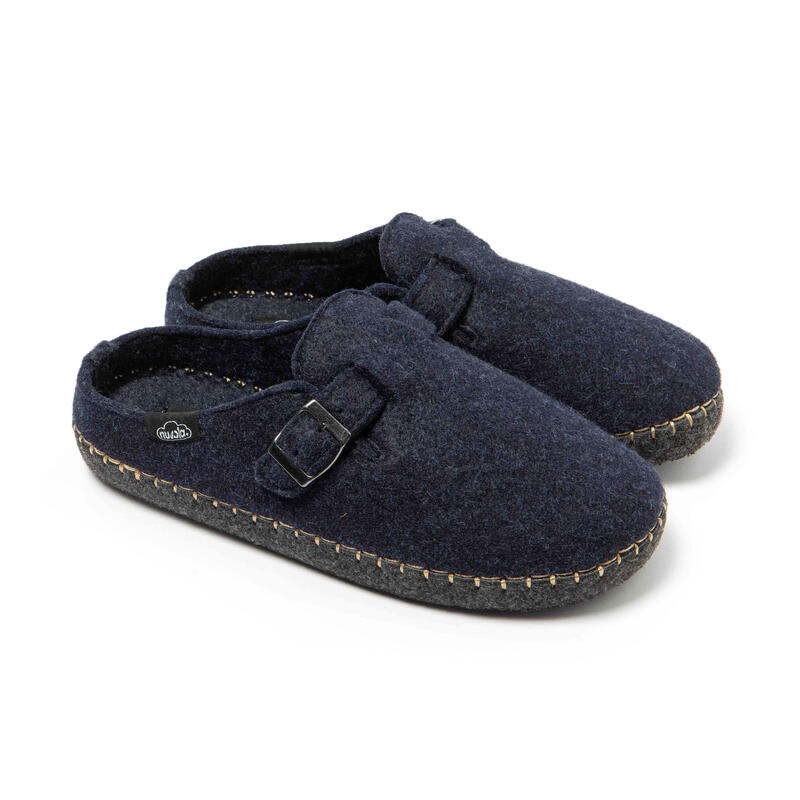 Pantuflas Nuvola azul Acolchadas suela goma