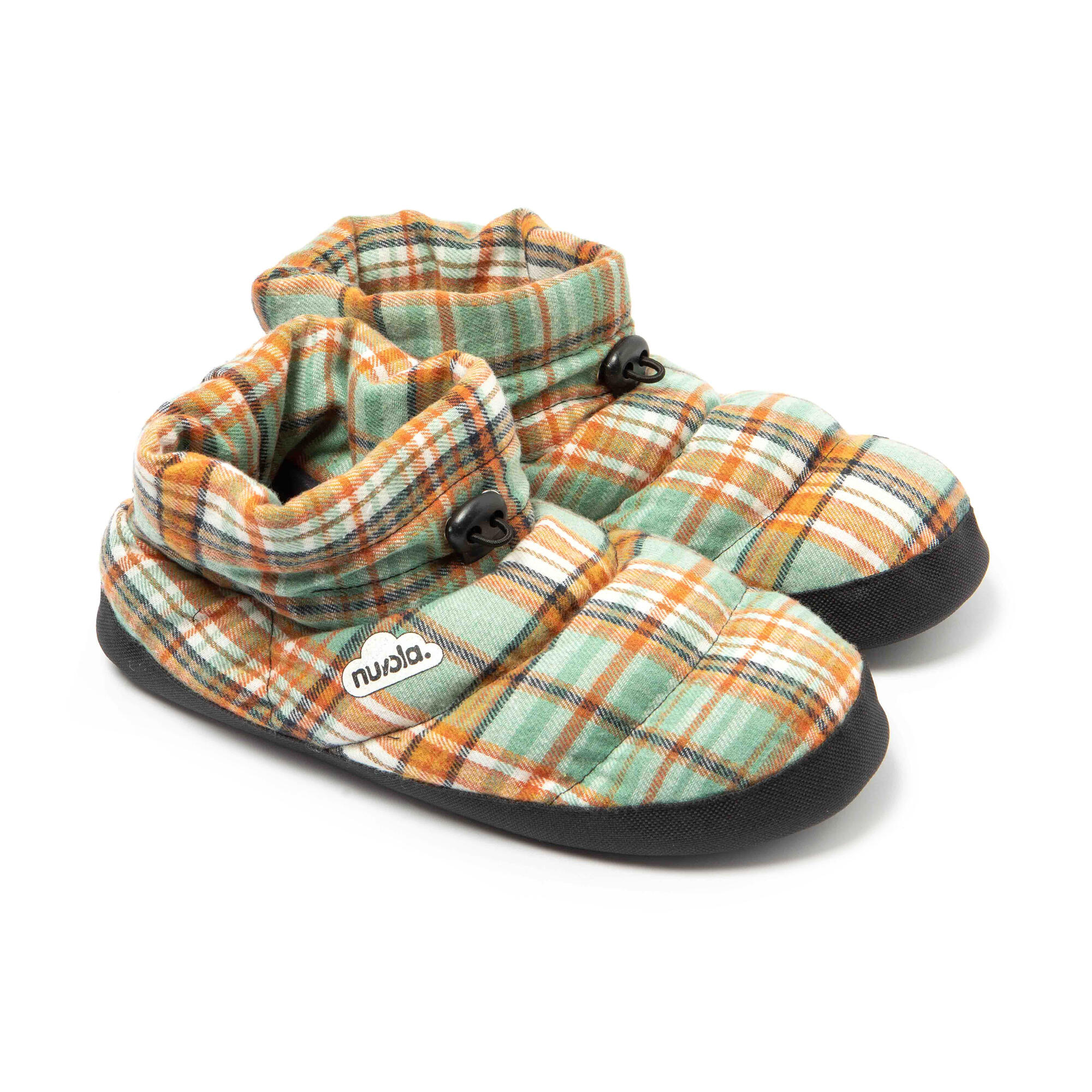 Chaussons unisex Nuvola vert orange Semelles en gomme 3/7