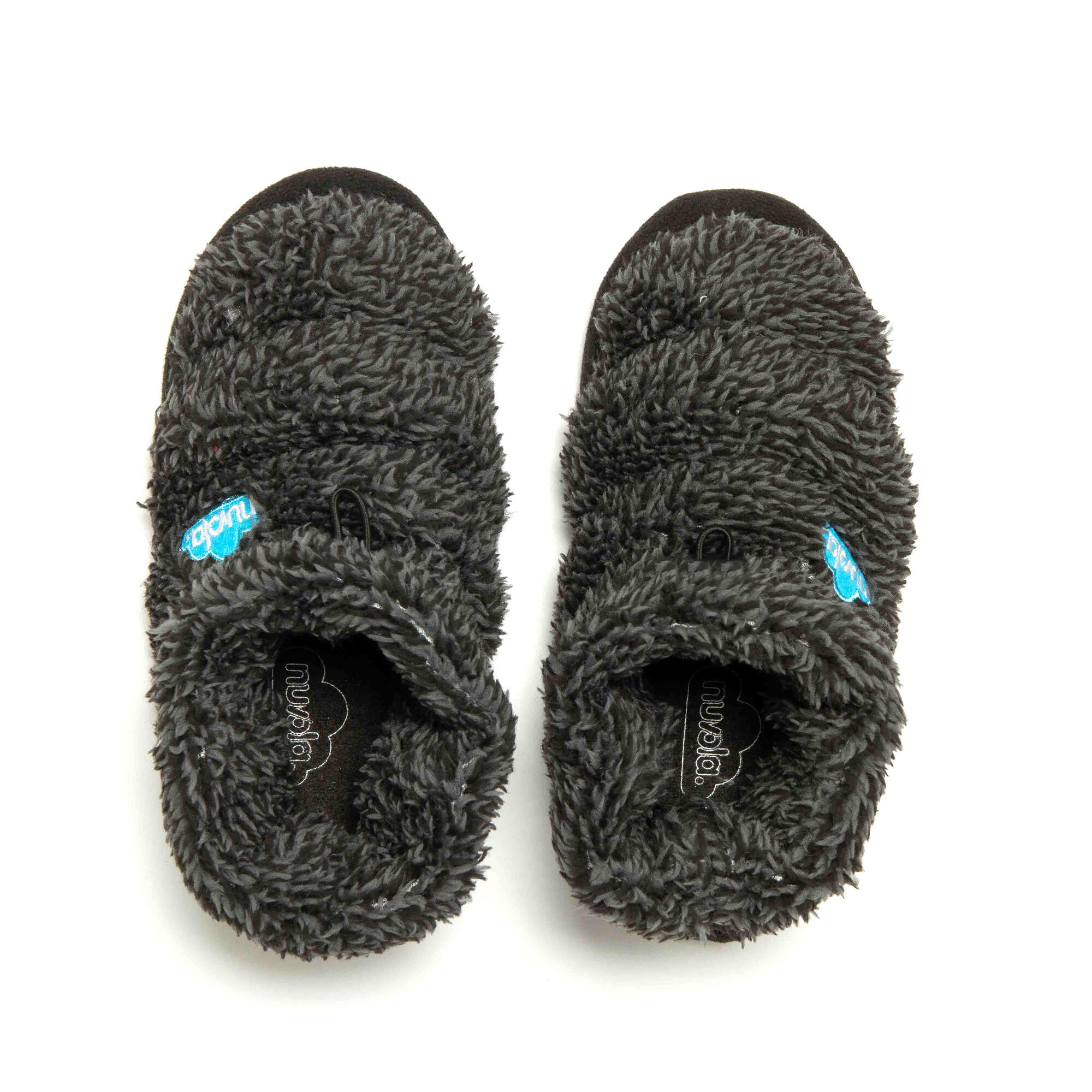 Pantufas de Descanso Nuvola negro Acolchoados com sola borracha 7/7