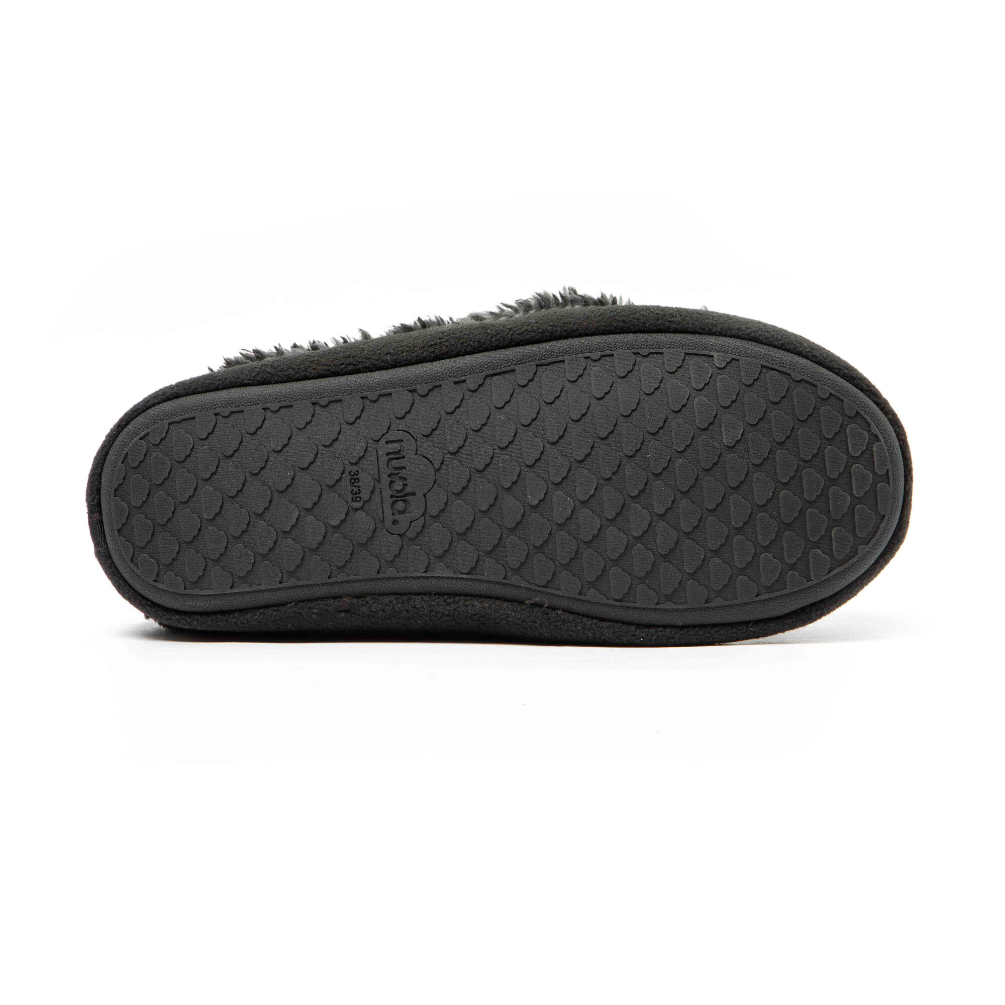 Pantufas de Descanso Nuvola negro Acolchoados com sola borracha 5/7