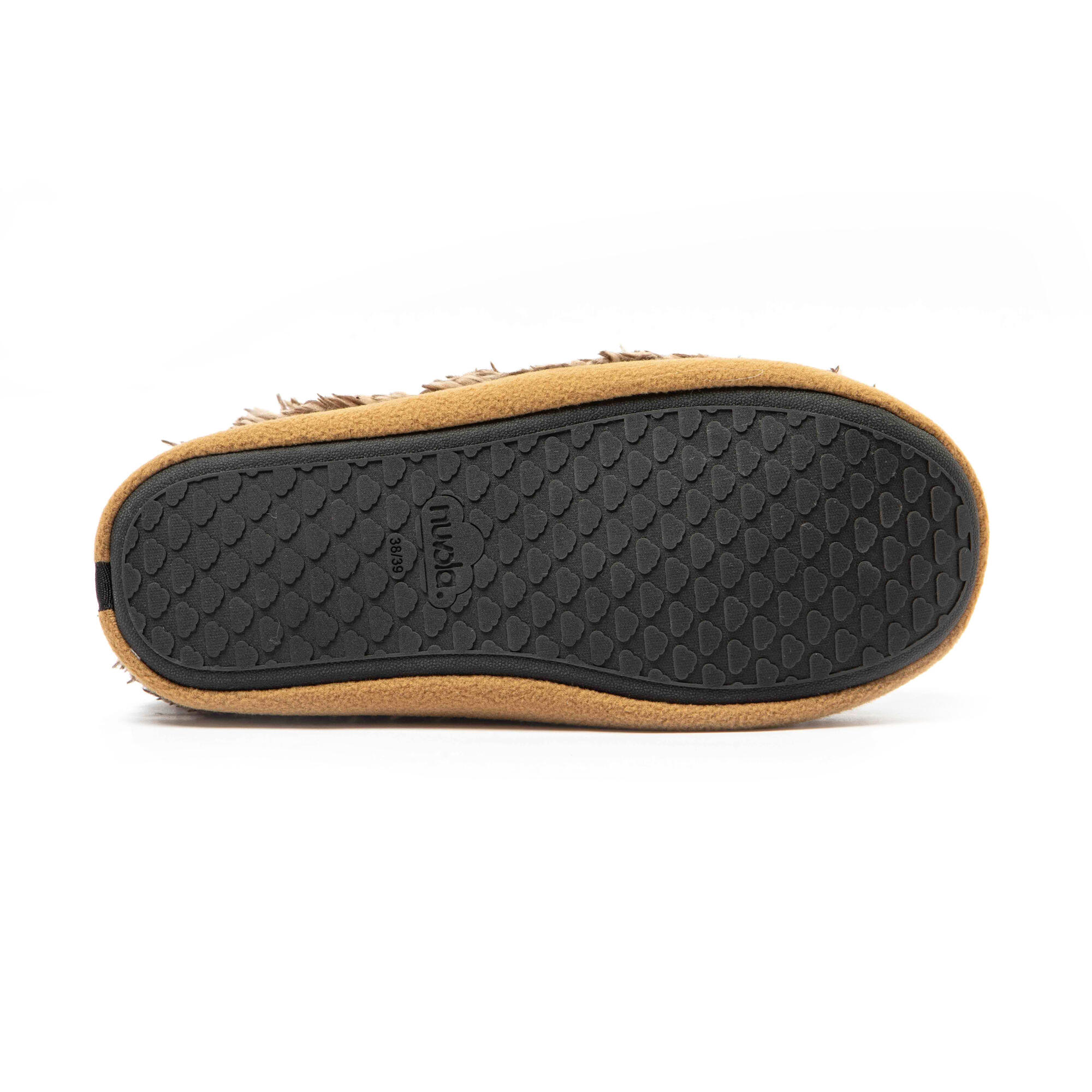 Pantuflas Nuvola marrón Acolchadas suela goma 5/7