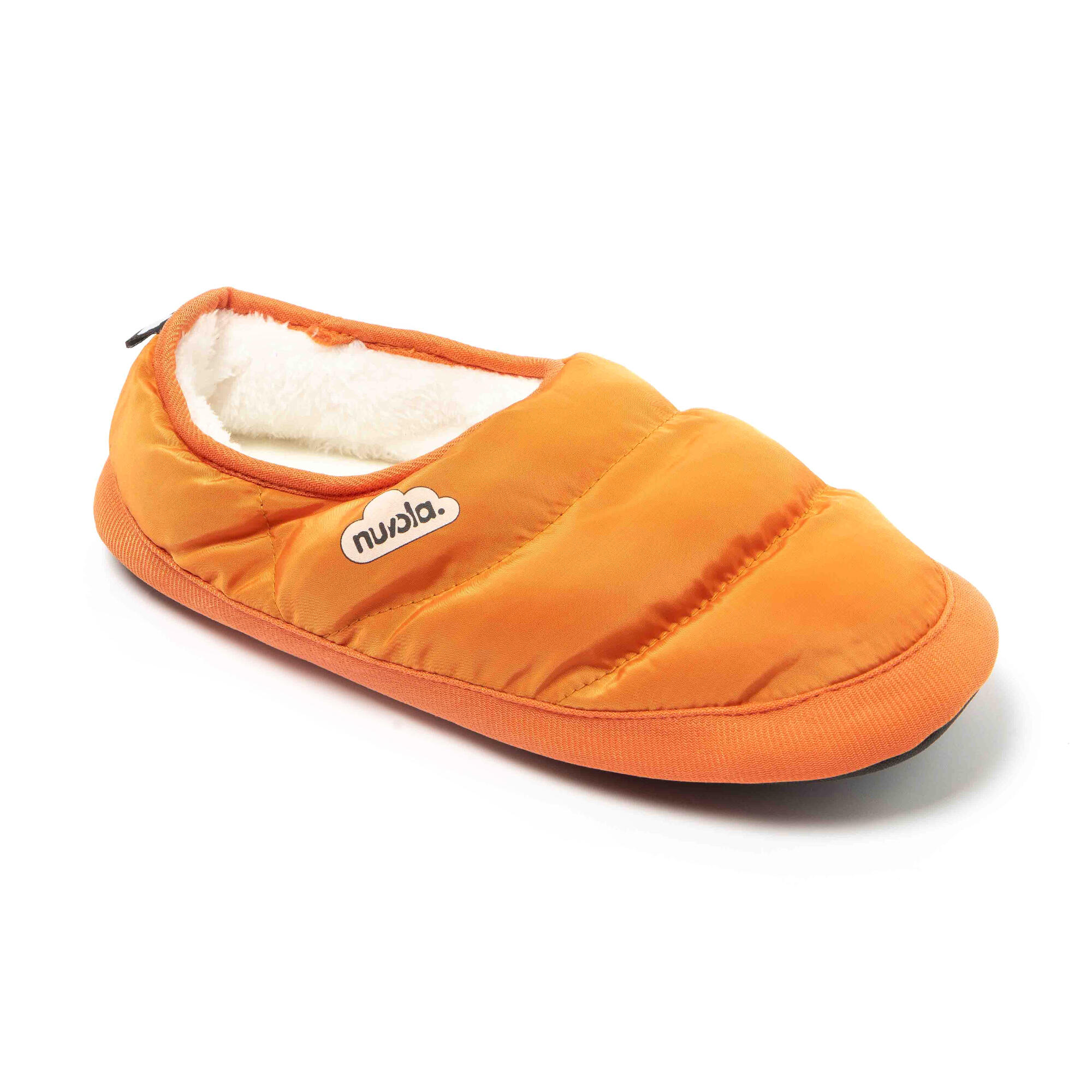 Pantofole Nuvola unisex arancioni imbottite con suola in gomma 2/7