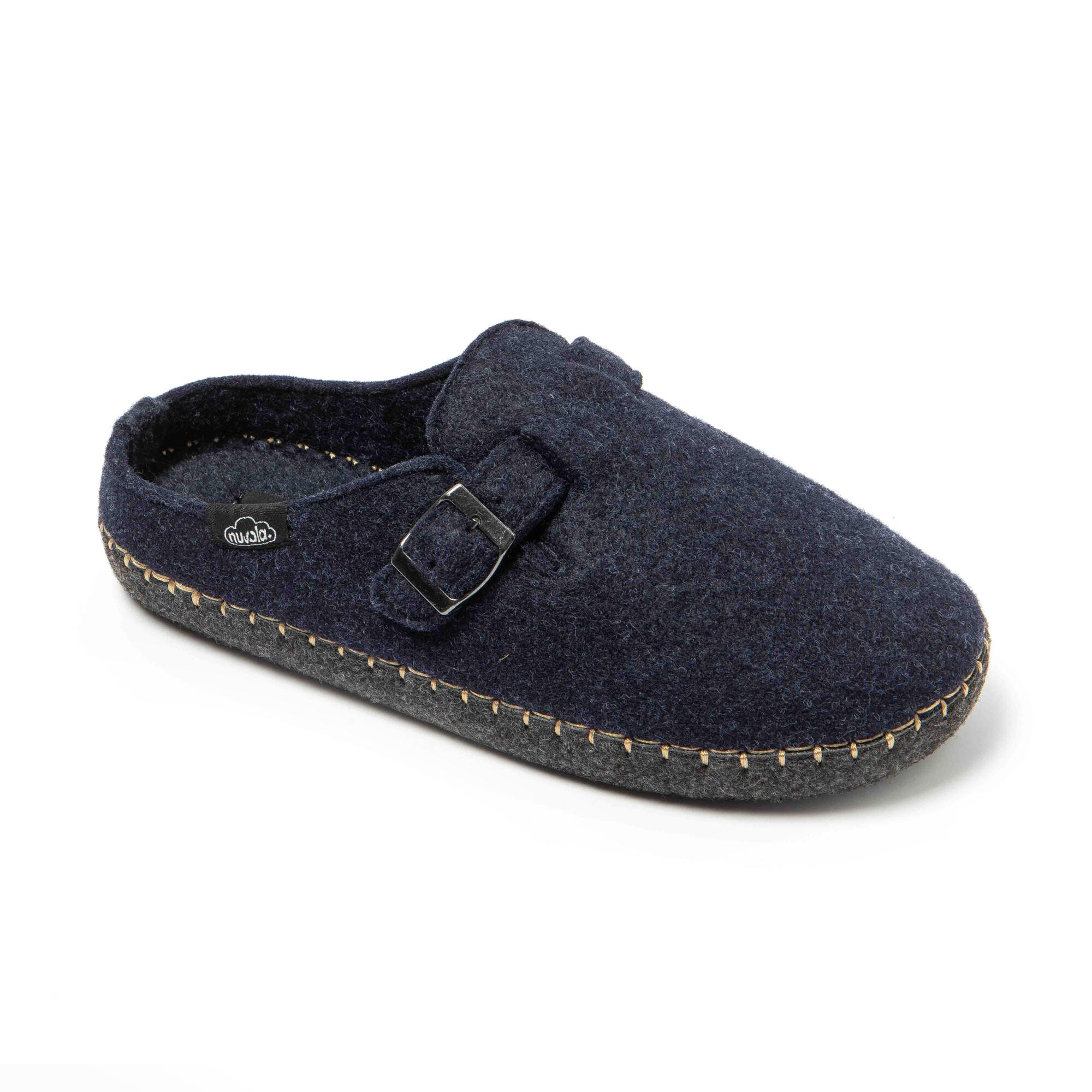 Pantofole Nuvola blu imbottite con suola in gomma 2/7