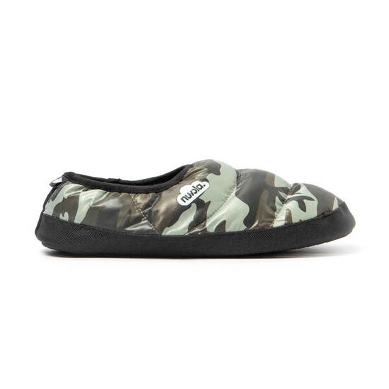 Pantofole Nuvola unisex verdi imbottite con suola in gomma