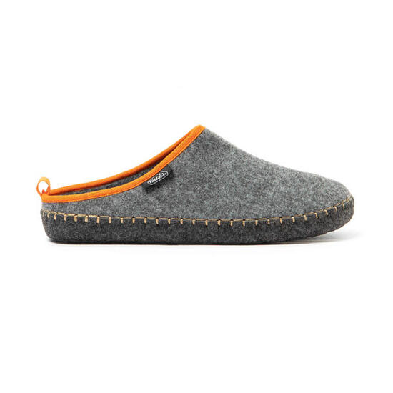 Chaussons unisex Nuvola gris orange Semelles en gomme