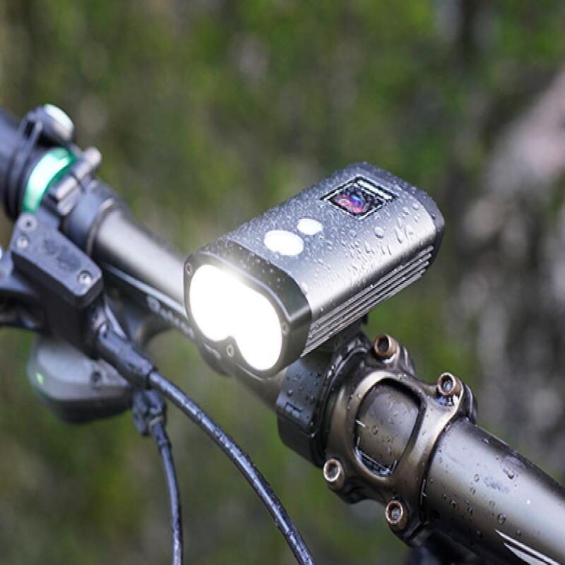 Ravemen PR2000 fiets koplamp USB oplaadbaar DuaLens HiLo beam met display