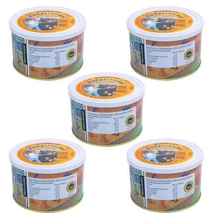 5x nourriture de trekking Pumpernickel boîtes pain Outdoor repas Vegan 250 g