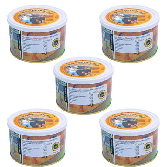 5x nourriture de trekking Pumpernickel boîtes pain Outdoor repas Vegan 250 g