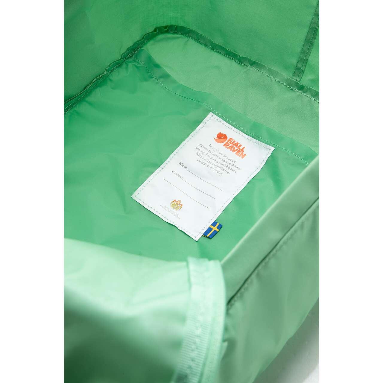 Рюкзак Fjallraven Kanken 16 л, светло-зелёный, оранжевый, 16 l, Светло-зелёный / 16 l, Оранжевый — фото 4