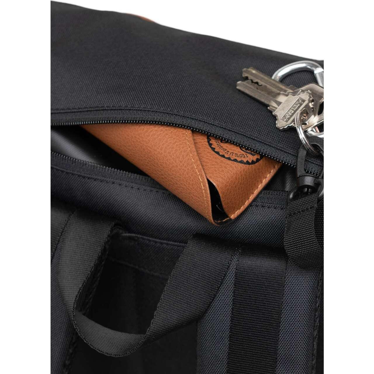 Sac à dos en matières recyclées LITTLE AMERICA MID 21L 11391 UNISEXE Noir camel 5/7