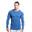 Men SideBand Tight-Fit Long Sleeve Gym Running Sports T Shirt Tee - BLUE