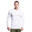 Men Mesh Tight-Fit Long Sleeve Gym Running Sports T Shirt Tee - WHITE