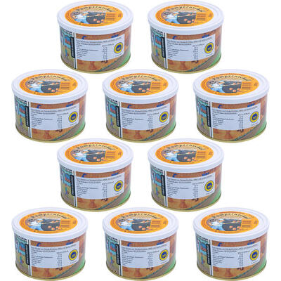 10x Trekkingnahrung Pumpernickel Dosen Brot Outdoor Nahrung Mahlzeit Vegan 250 g