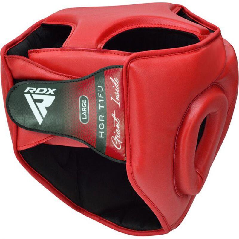 Sports T1 Casque de Boxe  - Large - Rouge