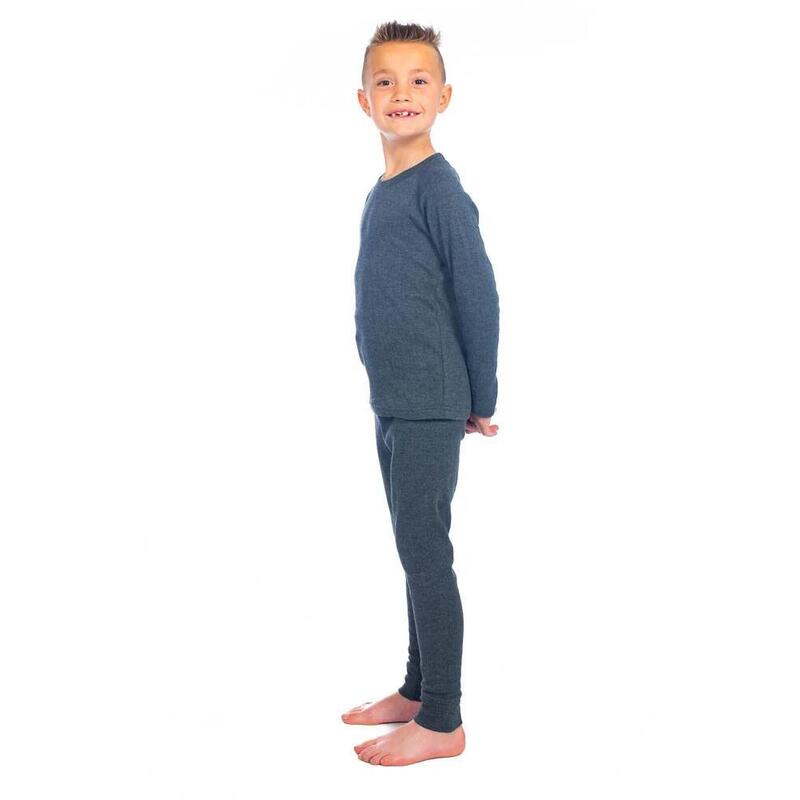 Heatkeeper - Thermo broek/shirt kids - Set - Antraciet - 128/134 - Thermokleding