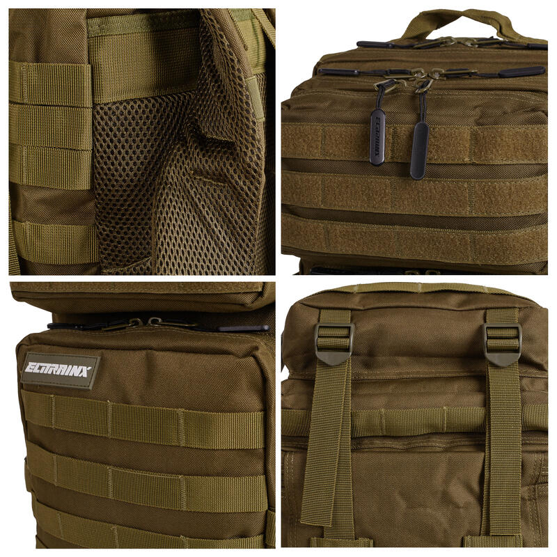 Sac à dos tactique militaire ELITRAINX Vert 25L pour le sport