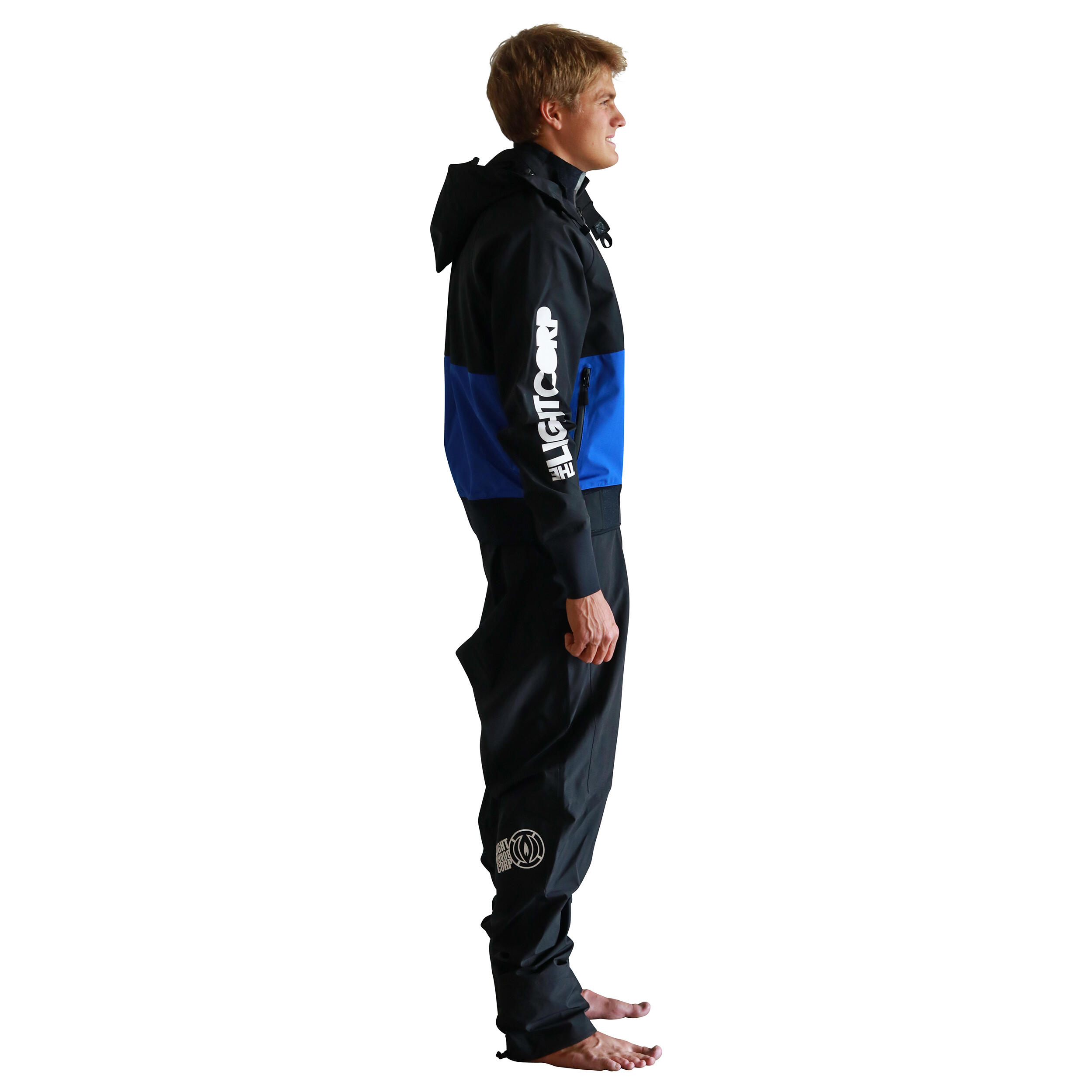 SUP Trockenanzug Frontzip schwarz-blau 2/7