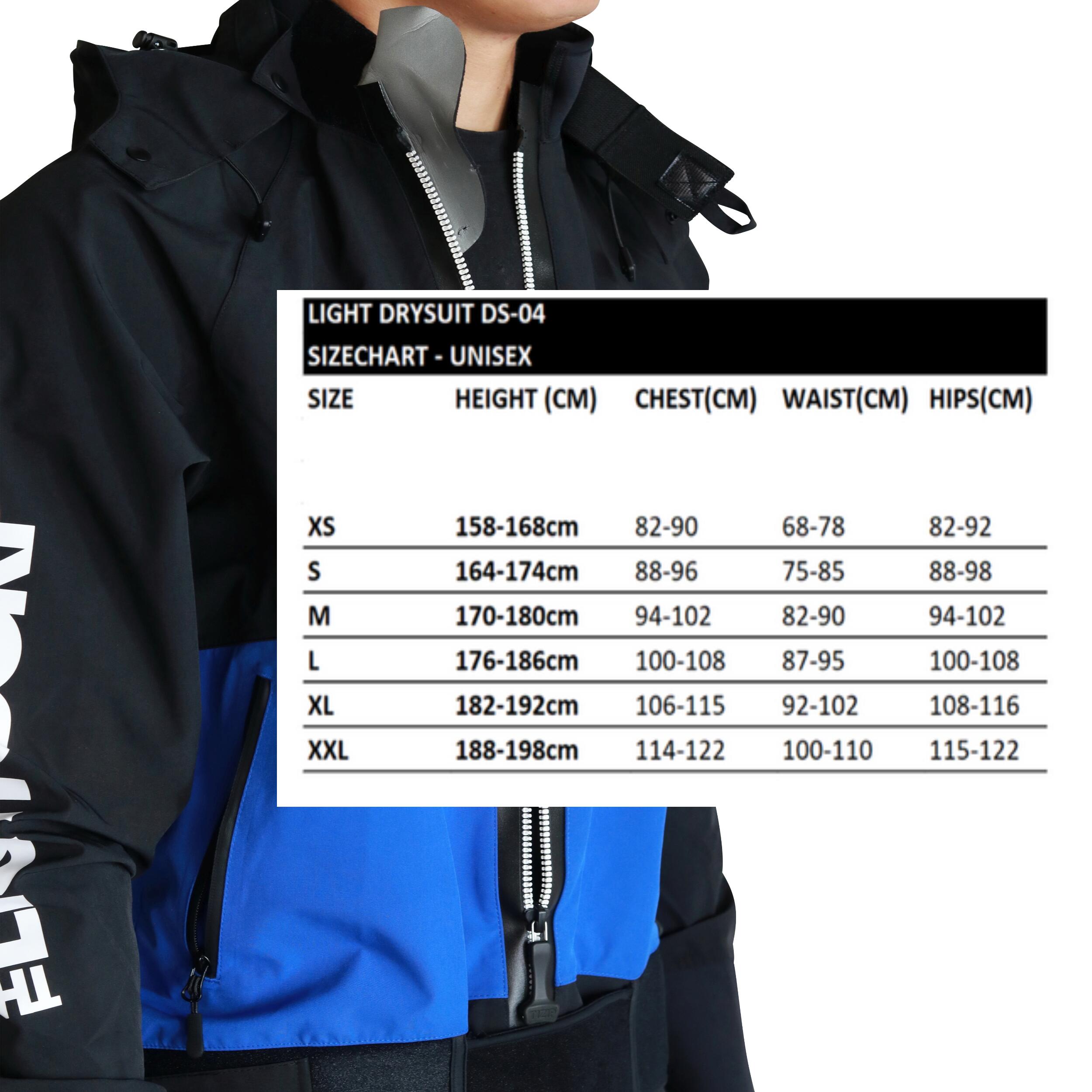 SUP Trockenanzug Frontzip schwarz-blau 7/7