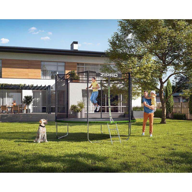 Trampolin rund outdoor Zipro Jump Pro 14FT 435 cm mit Externes Sicherheitsnetz