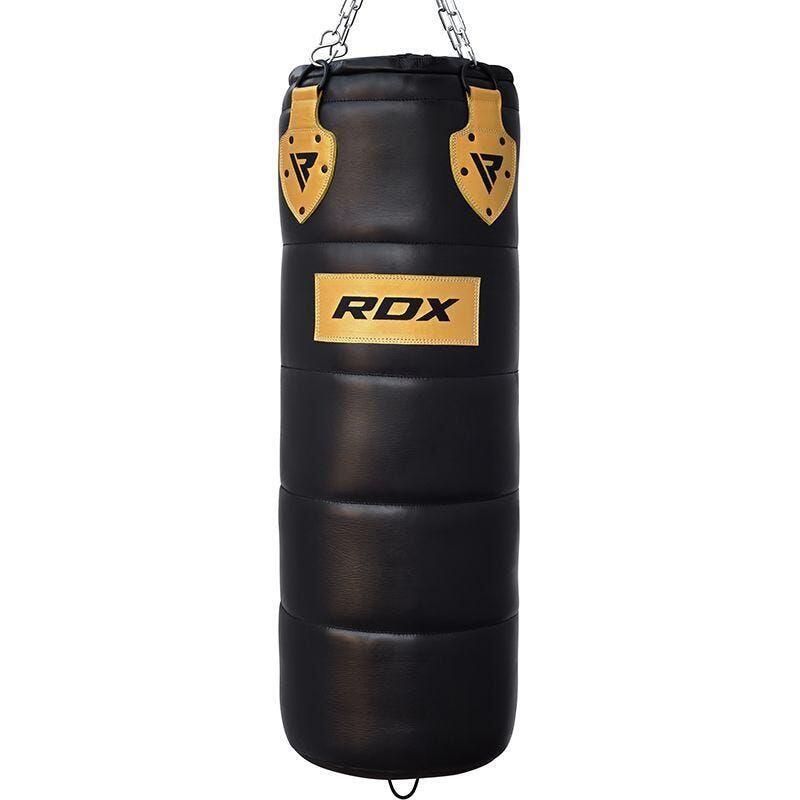 Set sac box profesional RDX, piele, include lant rotativ, Negru, 4 FT