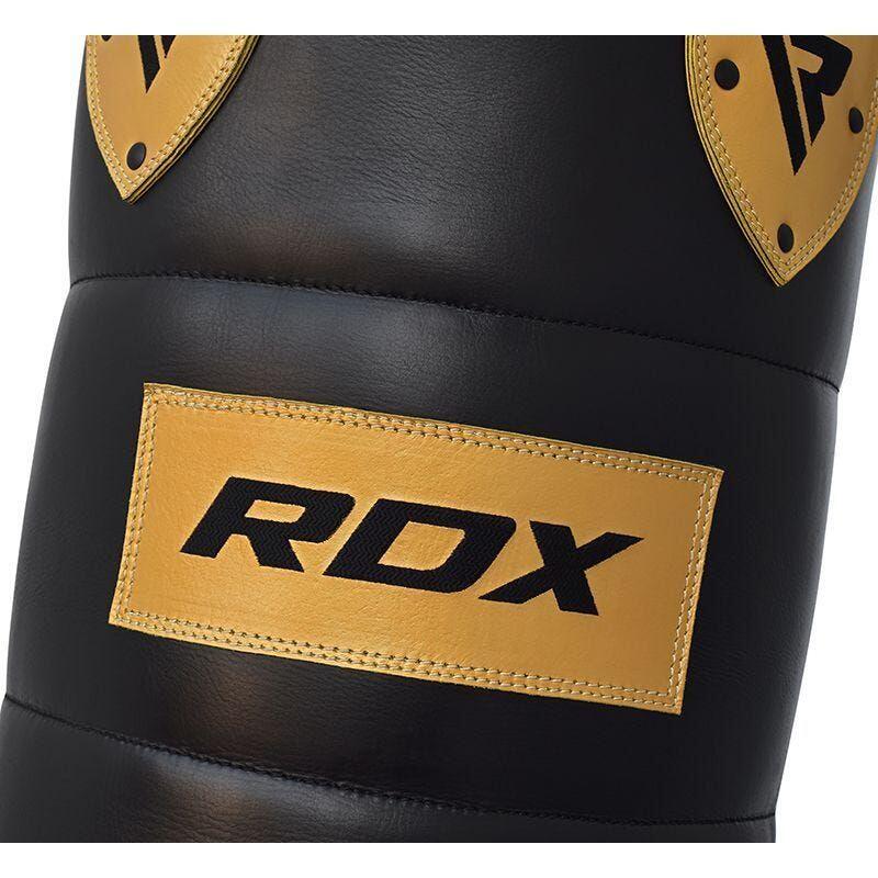 Set sac box profesional RDX, piele, include lant rotativ, Negru, 4 FT