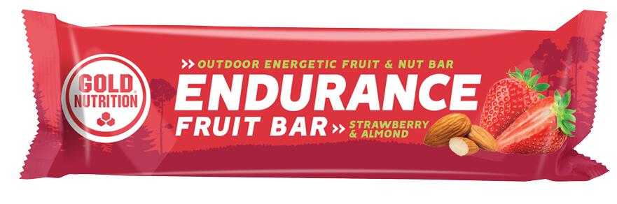 GOLD NUTRITION BARRA ENERGÉTICA ENDURANCE FRUIT BAR AMÊNDOA & MORANGO - 40 G