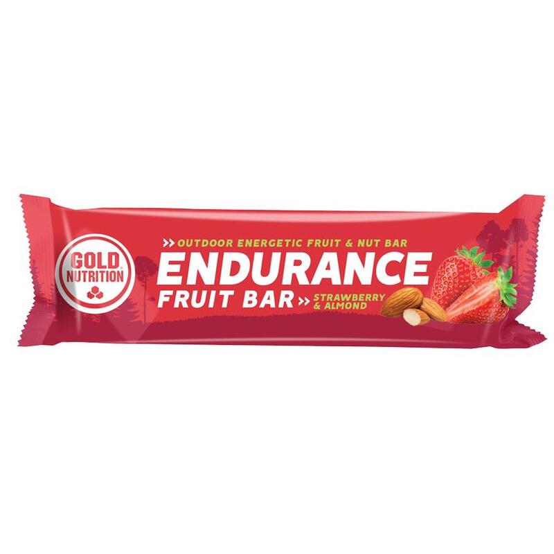 CAJA DE 15 BARRITAS ENERGÉTICAS ENDURANCE FRUIT BAR FRESA Y ALMENDRA - 40 G