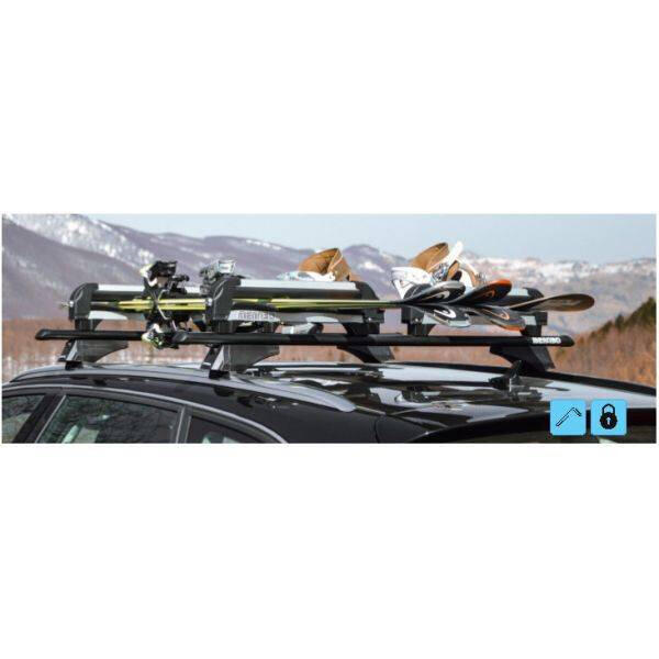 Suport ski/snowboard Menabo Iceberg Double, 8 perechi ski / 4 snowboard