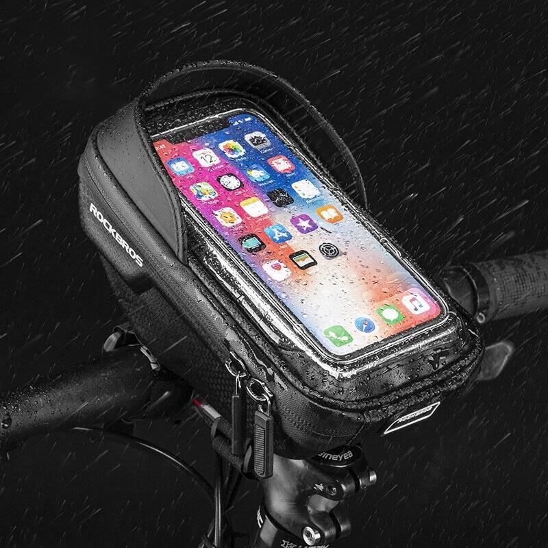 Torebka na telefon na kierownicę rowerową Rockbros B70, wodoodporna