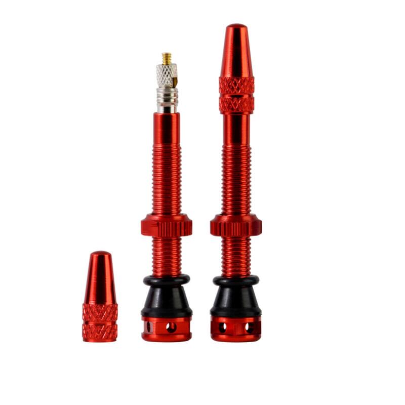 Valves TUBELESS alu 44mm MKII (paire) Red