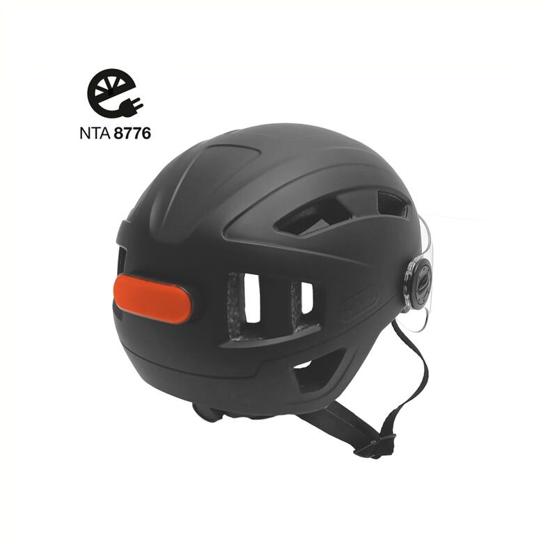 Casco Speed Pedelec con visera - Casco de bicicleta negro mate