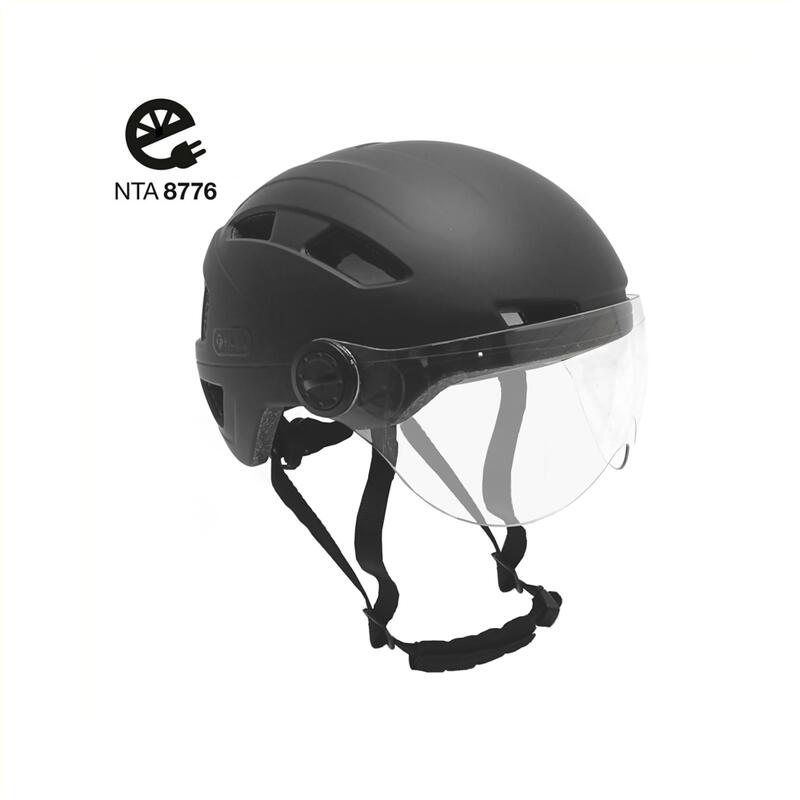 Casque Speed Pedelec avec visière - Casque vélo noir mat