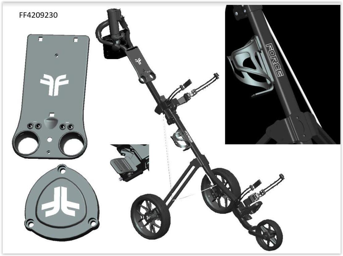 Fastfold Force 3 wiel Golftrolley Zilver 2/5