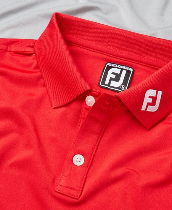 Golfpolo Heren Footjoy Color Theory Rood Wit Blauw 3/3