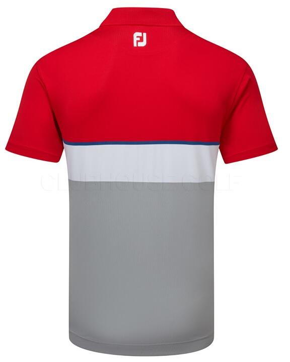 Golfpolo Heren Footjoy Color Theory Rood Wit Blauw 2/3