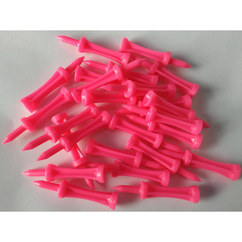 PURE2IMPROVE Golf Tee Pure4Golf Plastic Step   53mm Pink