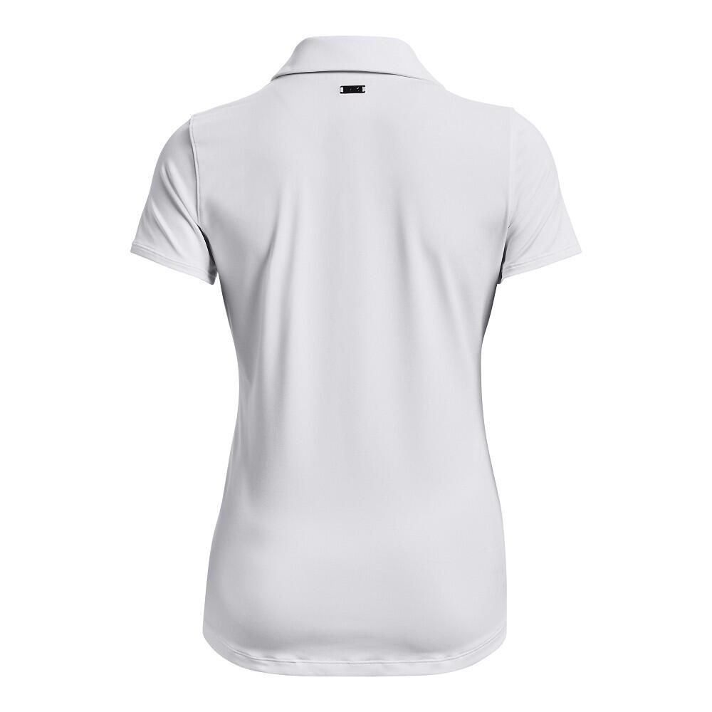 Dames Golfpolo Under Armour Zinger Short Sleeve White Halo Gray 2/4