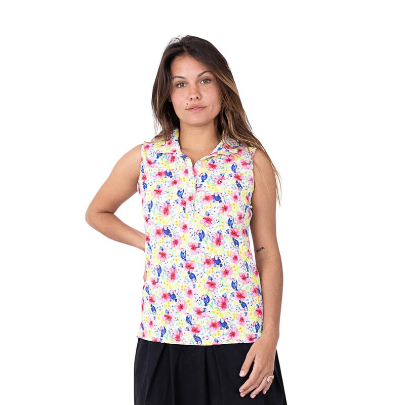 CHIBERTA Polo De Golf  Solimoes  sans manches imprimé pour femme multicolore