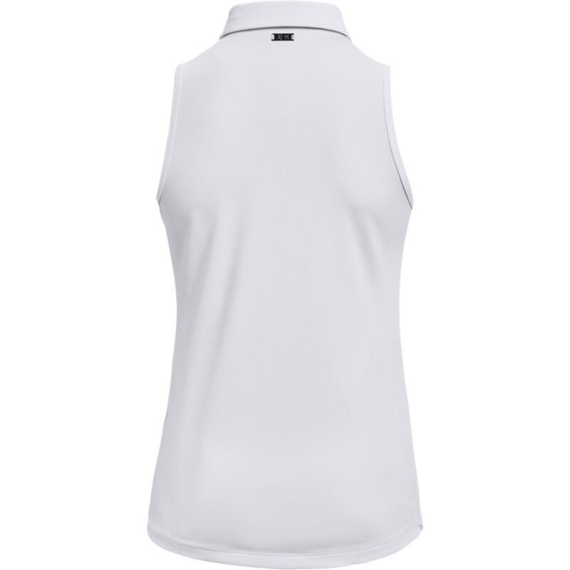 Under Armour Zinger mouwloos poloshirt wit Maat Large 2/2