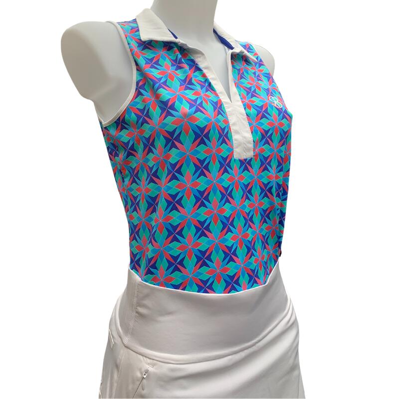 Chiberta  Faience Mouwloze Dames Golfpolo Multi Kleuren