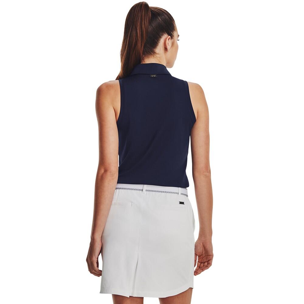 Under Armour Zinger Mouwloze Golfpolo Midnight Navy Maat S 4/5