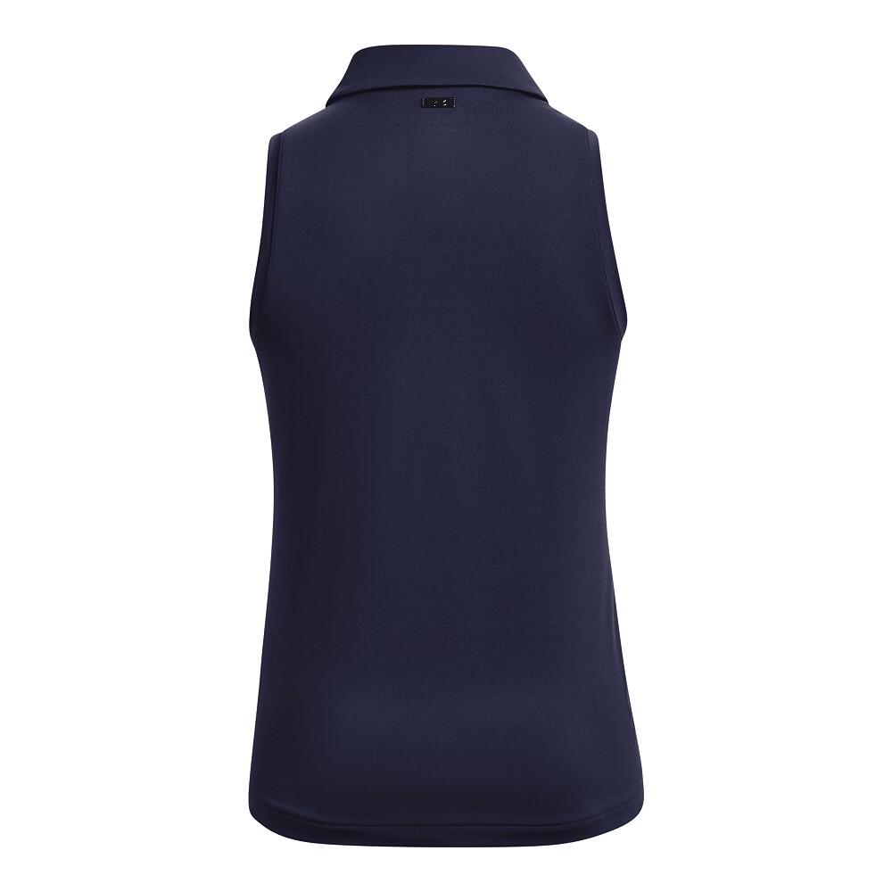 Under Armour Zinger Mouwloze Golfpolo Midnight Navy Maat S 2/5