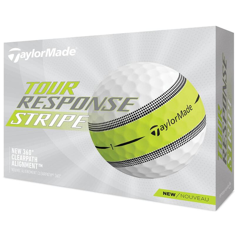 Boite de 12 Balles de Golf TaylorMade Tour Response Blanches Stripe